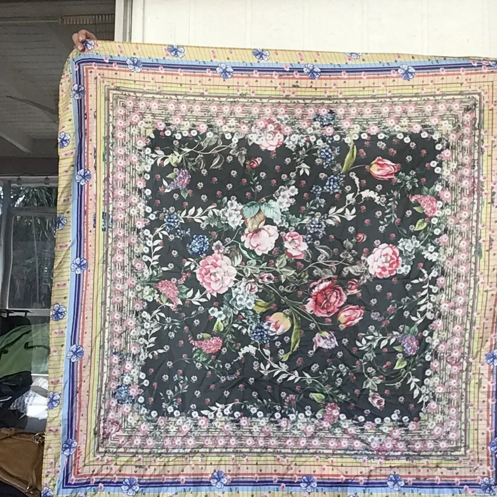 JOHNNY WAS SILK FLORAL SCARF NWT